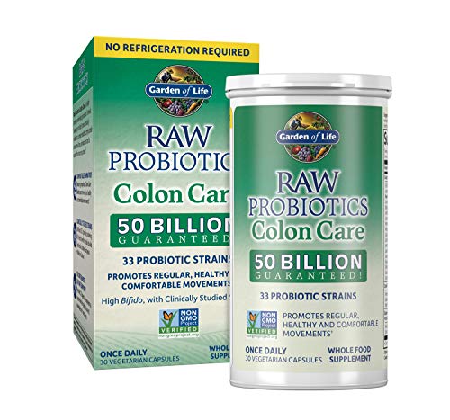 Garden of Life RAW Probiotics Colon Care Shelf Stable - 50 Billion CFU Guaranteed 