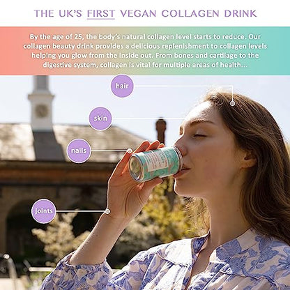 Eauglo- Cucumber & Watermelon Vegan Collagen Beauty Drink, Anti-Ageing & Radiant Skin