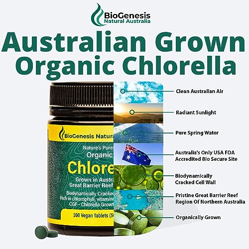 Biogenesis Organic Chlorella Tablets | Australian Grown | Chlorophyll-Rich