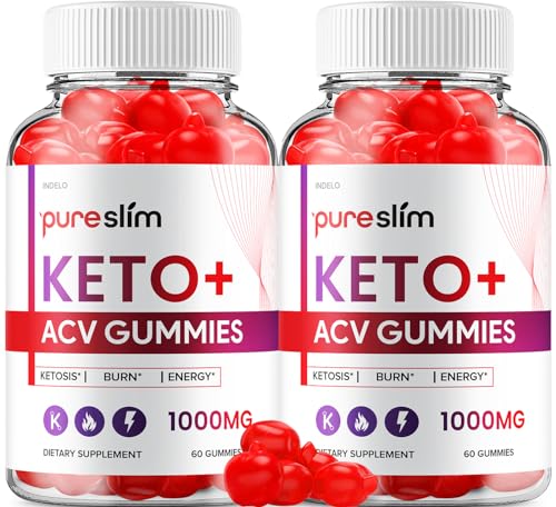 (2 Pack) Pure Slim Keto ACV Gummies - Advanced Formula PureSlim Keto Plus ACV Gummies