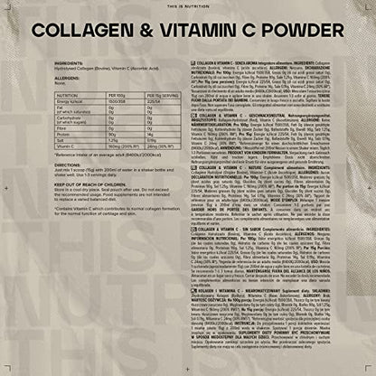 Bulk Collagen and Vitamin C Powder, 500 g, Packaging May Vary