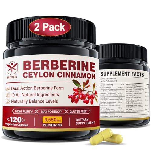 Berberine Supplement 1500mg with Ceylon Cinnamon, Bitter Melon, Banana Leaf 