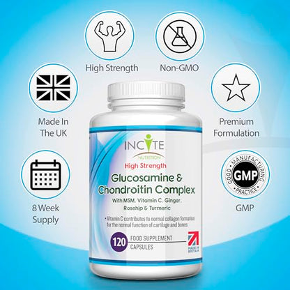 Glucosamine and Chondroitin High Strength Complex with MSM, Vitamin C, Ginge