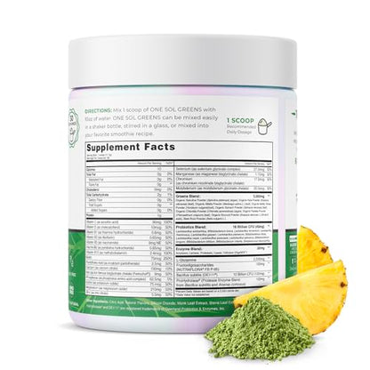 One Sol Greens, Super Greens Powder to Reduce Bloating & Improve Gut Health