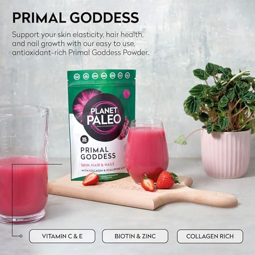 Planet Paleo Primal Goddess -Pure Collagen with Hyaluronic Acid and Zinc (210g, 35 Servings)