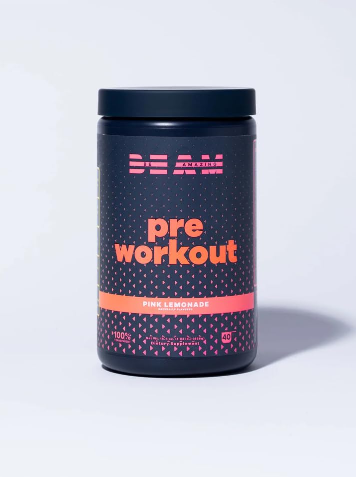 BEAM Be Amazing Vegan Pre-Workout Powder | Energy Booster Powdered Drink with All