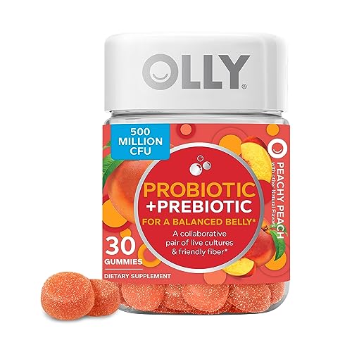 OLLY Probiotic + Prebiotic Gummy, Digestive Support and Gut Health