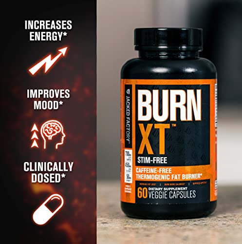 Jacked Factory Burn-XT Stim Free, Caffeine Free Weight Loss Supplement - Fat Burner and Appetite