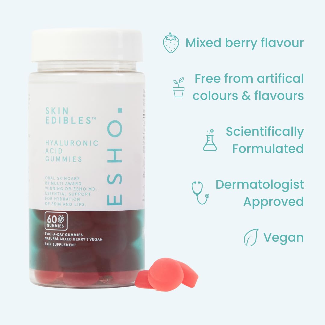 ESHO. Skin Edibles - Hyaluronic Acid-Infused Skin & Lip Care Gummies