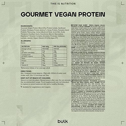 Bulk Gourmet Vegan Protein Powder, Strawberry, 700 g