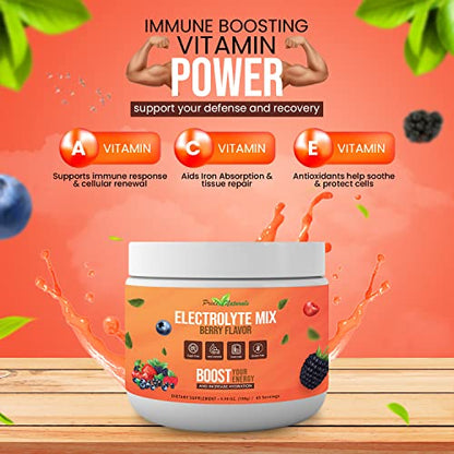 Electrolyte Powder - Refreshing Workout Recovery Electrolytes, Sugar Free, Gluten Free