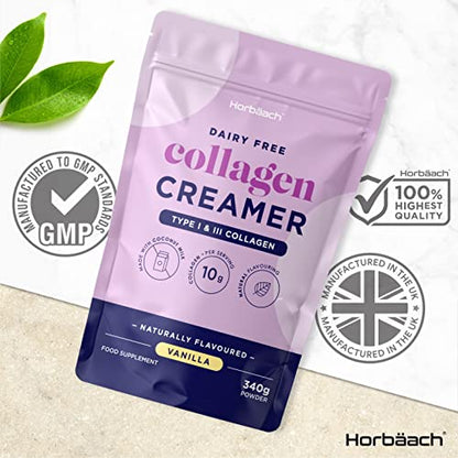 Collagen Creamer for Coffee | Vanilla Flavour | Type 1 & 3 Collagen Peptides