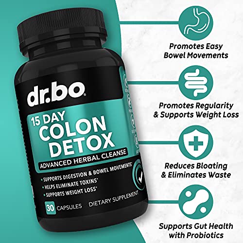 Colon Cleanser Detox for Weight Flush - 15 Day Intestinal Cleanse Pills