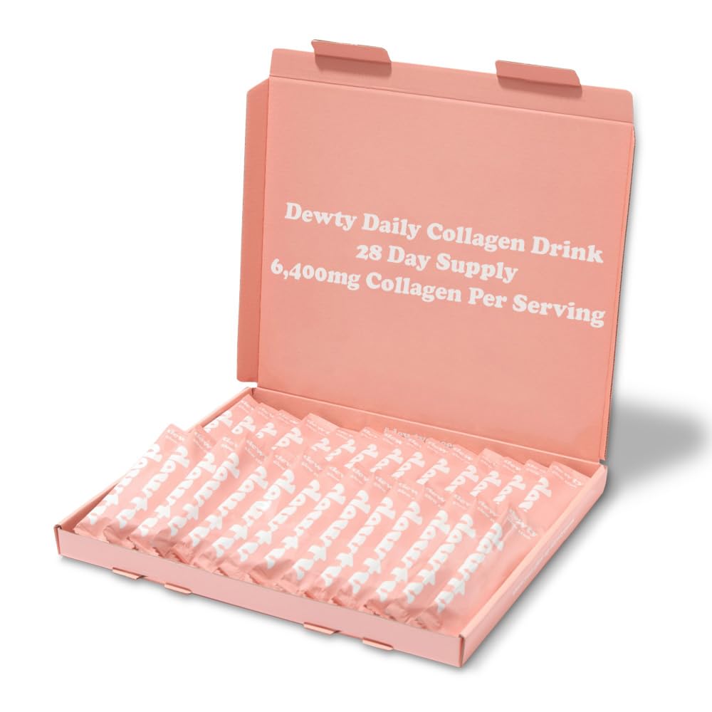 Dewty Collagen Drink - Peach Flavour Daily Collagen Supplements for Women - Individual Collagen Sachets