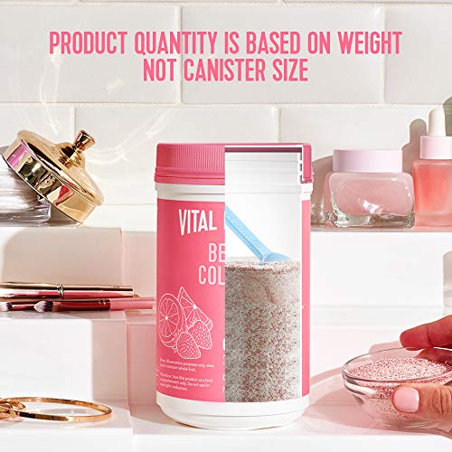 Vital Proteins Beauty Collagen (Strawberry Lemon, Canister) - 120mg of Hyaluronic Acid