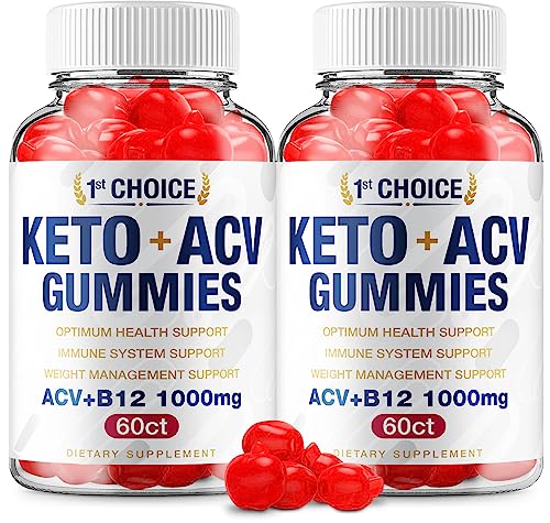 (2 Pack) 1st Choice Keto ACV Weight Loss Gummies Keto First Choice ACV Advanced Formula