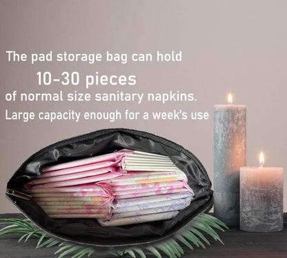 BARPERY Cat Gifts for Cat Lovers Cats Small Makeup Bag,Sanitary Napkin Storage Bag, Menstrual Cup