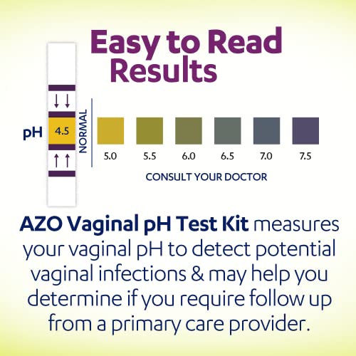 AZO Vaginal pH Test Kit, Clinically-Tested Vaginal Infection Test Kit, Fast & Accurate Results