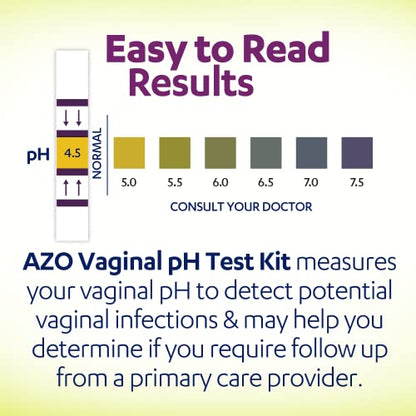 AZO Vaginal pH Test Kit, Clinically-Tested Vaginal Infection Test Kit, Fast & Accurate Results