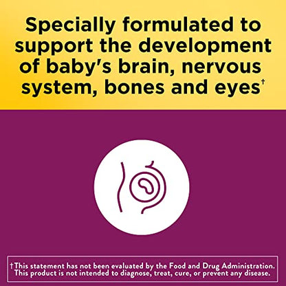 Nature Made Prenatal with Folic Acid + DHA, Prenatal Vitamin and Mineral Supplement