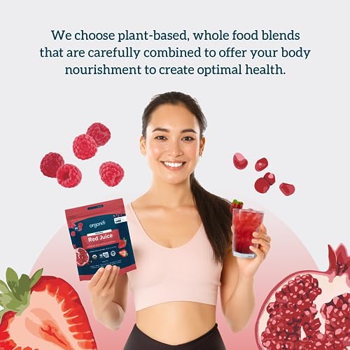 Organifi Red Juice - Vegan Energy Powder - Berry-Flavored Adaptogen Drink - Caffeine