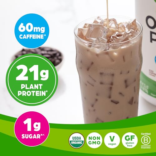 Orgain Organic Vegan Protein Powder, Iced Coffee - 21g Plant Based Protein, Gluten Free