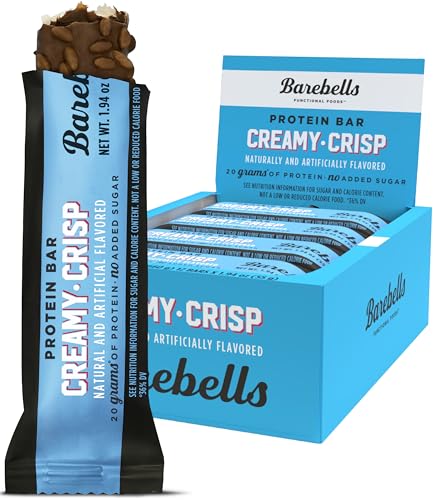 Barebells Protein Snacks Bars Creamy Crisp - 12 Count, 1.9oz Bars 55g of High Protein 