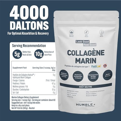 Naticol® Marine Collagen Powder - 300g Pack - Natural Source - Neutral Taste - Joint Comfort