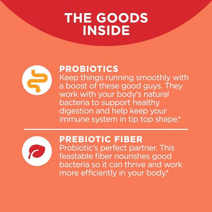 OLLY Probiotic + Prebiotic Gummy, Digestive Support and Gut Health