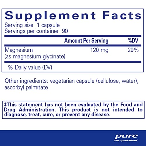 Pure Encapsulations Magnesium (Glycinate) - Supplement to Support Stress Relief, Sleep