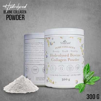 Vitazam Bovine Collagen Peptides - Hydrolyzed Type 1 & 3 Collagen Powder Protein Supplement for Healthy