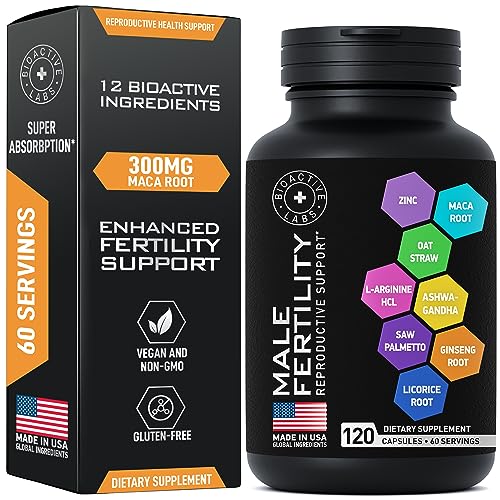 BIOACTIVE LABS Fertility Supplements for Men and Dental Probiotics in Tins Male Bundle