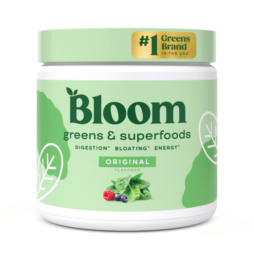 Bloom Nutrition Greens and Superfoods Powder for Digestive Health, Greens Powder 