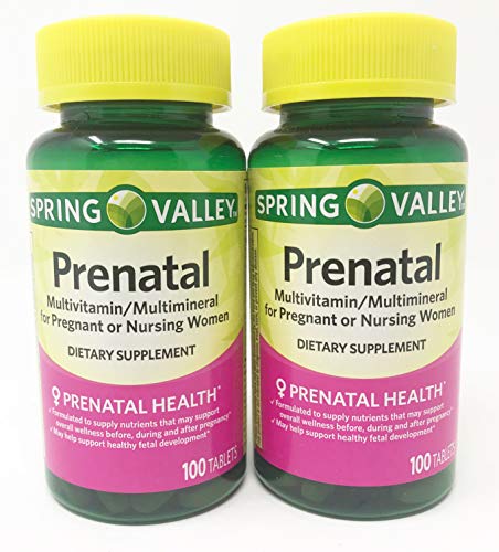 Spring Valley - Prenatal, Multivitamin, Multimineral, Twin Pack 200 Tablets Total