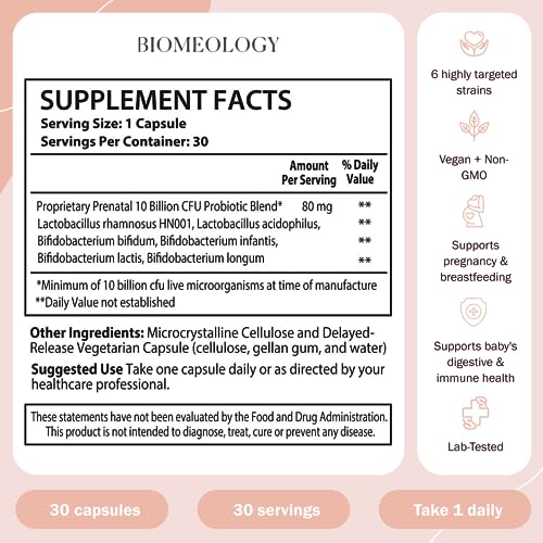 Biomeology Probiotics for Pregnancy, Postpartum, and Breastfeeding