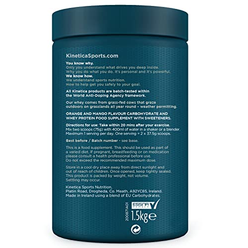 Kinetica Recovery Powder, Post Workout Drink, Muscle Repair and Energy Store Replenisher