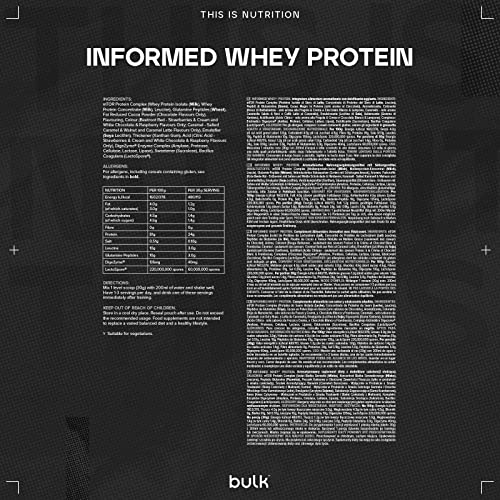 Bulk Informed Whey Protein Isolate Powder, Protein Shake with Added Digestive Enzymes