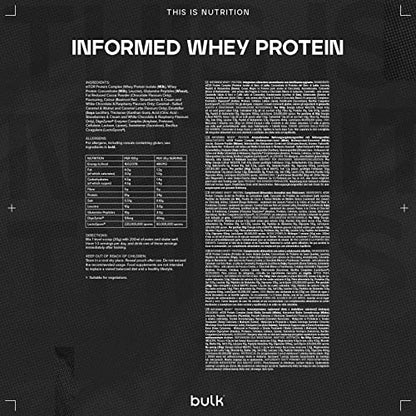 Bulk Informed Whey Protein Isolate Powder, Protein Shake with Added Digestive Enzymes