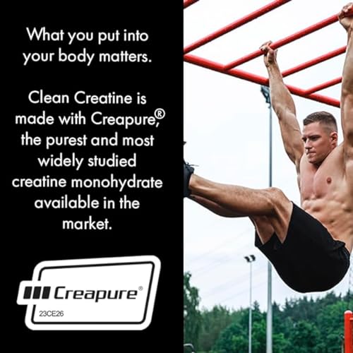 Clean Creatine - 100% Creapure® Creatine Monohydrate Powder for Muscle Growth