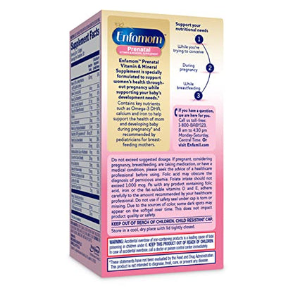 Enfamil Enfamom Prenatal Vitamin & Mineral, Supplement for Women with Calcium, Vitamin D, Vitamin C