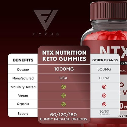 (2 Pack) NTX Keto Gummies for Weight Loss, NTX Keto ACV Gummies Advanced Weight