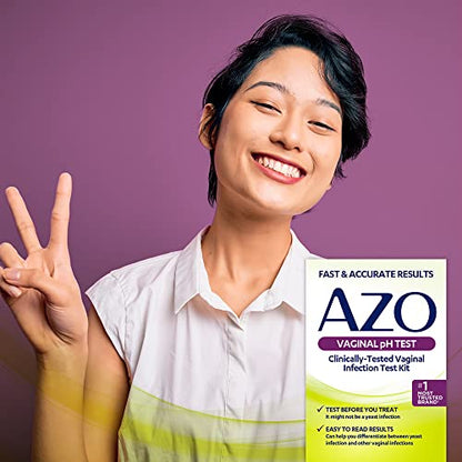 AZO Vaginal pH Test Kit, Clinically-Tested Vaginal Infection Test Kit, Fast & Accurate Results