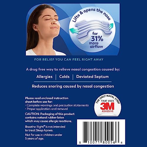 Breathe Right Nasal Strips | Extra Strength | Clear | For Sensitive Skin