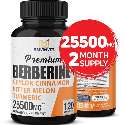 Berberine 𝟏𝟓𝟎𝟎𝟎𝐦𝐠 Ceylon Cinnamon 𝟏𝟎𝟎𝟎𝐦𝐠 Turmeric 𝟒𝟓𝟎𝟎𝐦𝐠 Green Tea 𝟐𝟎𝟎𝟎𝐦𝐠 