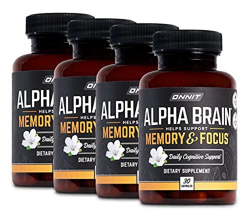 ONNIT Alpha Brain (120ct) - Over 1 Million Bottles Sold - Premium Nootropic Brain Sup