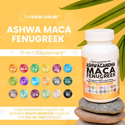 Ashwagandha 5000mg Maca Root 2000mg Fenugreek 3000mg Suppleme