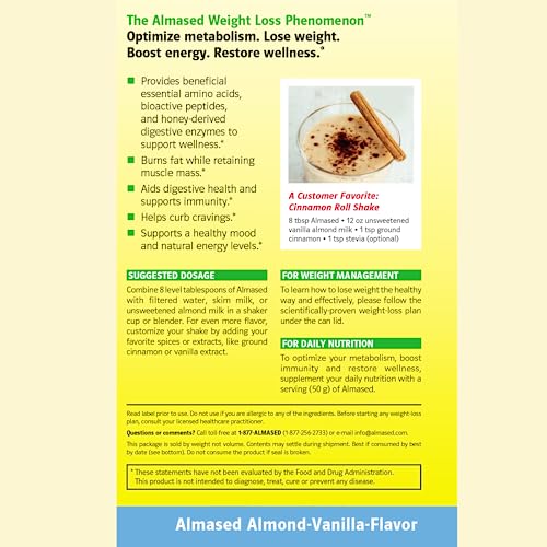 Almased Protein Powder for Weight Loss Kit for Men & Women, Natural Meal Replacement