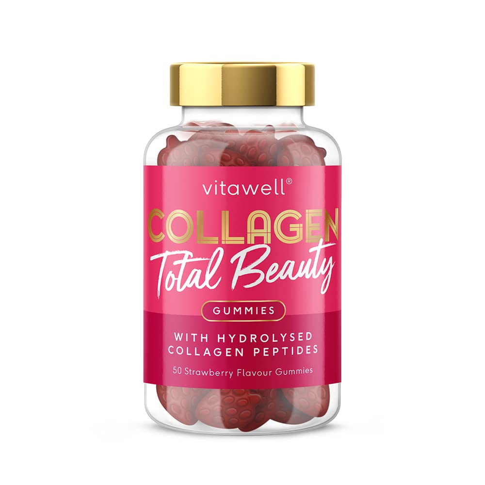 Vitawell Collagen Total Beauty Gummies | 50 Strawberry Flavour Gummies