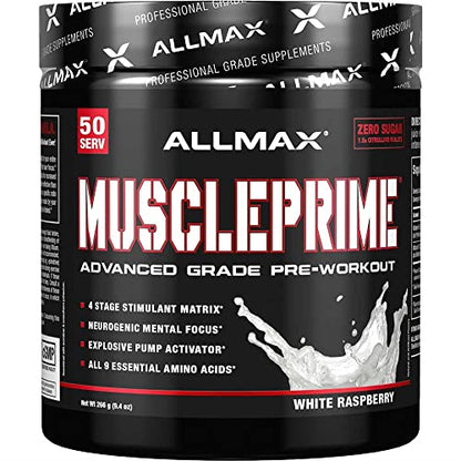 ALLMAX MUSCLEPRIME, White Raspberry - 266 g - Advanced Grade Pre-Workout